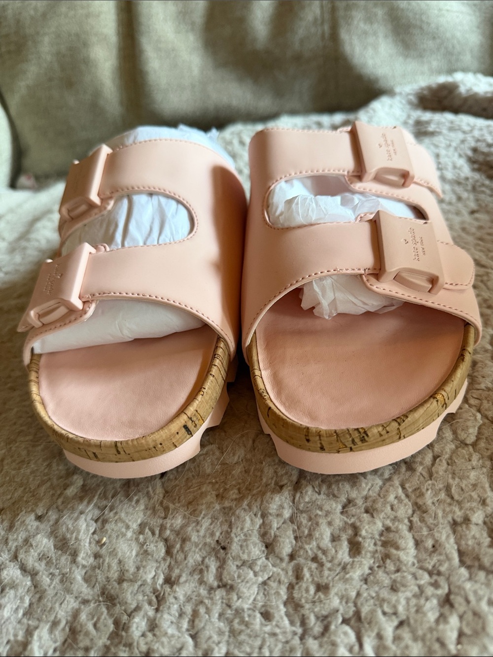 kate spade women’s Peach Dual-Buckle Slide Sandals - Picture 3 of 9